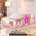 Ver imagem 2 de Mini Cama Infantil 148x68cm Personagens Carruagem Rosa Z53 - Mpozenato