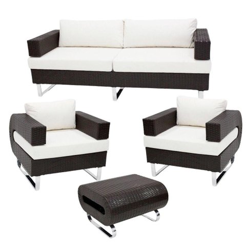 Conjunto de Sofá Completo Modelo Begônia Preto