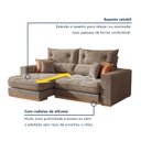 Ver mais imagens de Sofá Retrátil e Reclinável Molas Ensacadas Pillow Top 25cm 3 Lugares 250cm Columbia