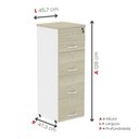 Ver imagem 4 de Arquivo de Madeira 4 Gavetas Of04gp25