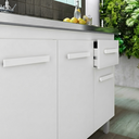 Ver imagem 3 de Balcão Cozinha Armário Gabiente Pia de 140cm Camile com 4 Portas e 1 Gavetas sem Tampo - Branco