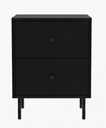 Ver imagem 1 de Mesa de Cabeceira 2 Gavetas Iasmin Elegance Preto All Black