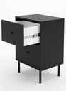 Ver imagem 4 de Mesa de Cabeceira 2 Gavetas Iasmin Elegance Preto All Black