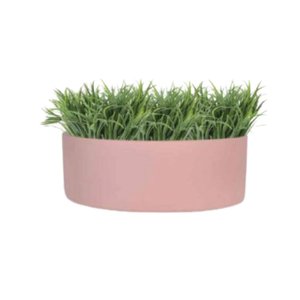 Vaso de Cerâmica G Cilíndrica Terni Rosa Bebê Matte 25 cm