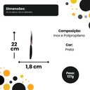Ver imagem 4 de Kit 6 Faca de Mesa Inox Linha Mato Grosso - Preta