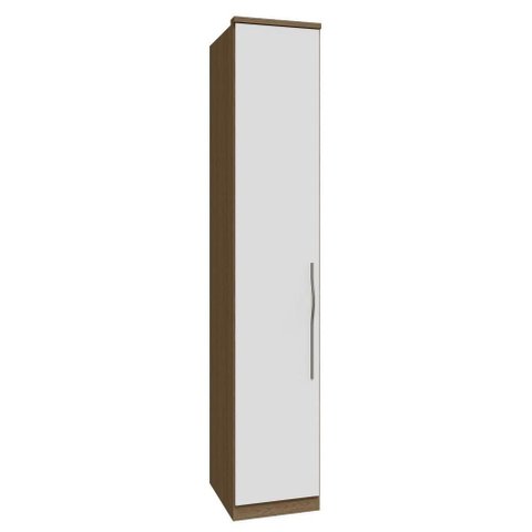 Guarda Roupa Modulado 01 Porta 43cm com 234cm Altura Setiba - Carvalho/Branco
