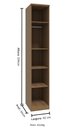 Ver imagem 2 de Guarda Roupa Modulado 01 Porta 43cm com 234cm Altura Setiba - Carvalho/Branco