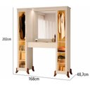 Ver imagem 7 de Camarim Star 1 Gaveta 10 Prateleiras MDF 168cm Off White