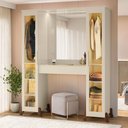 Ver imagem 4 de Camarim Star 1 Gaveta 10 Prateleiras MDF 168cm Off White