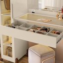 Ver imagem 3 de Camarim Star 1 Gaveta 10 Prateleiras MDF 168cm Off White