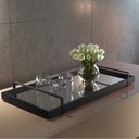 Ver imagem 4 de Bandeja Espelhada Laqueada Preto com Alça Preta