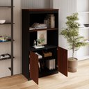 Ver imagem 4 de Estante Armário 160cm para Escritório com 2 Portas Puxadores Cava Corporate F5