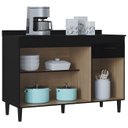 Ver imagem 5 de Balcão Cozinha Pia 120cm com Tampo Classic P11 Preto/Marmore - Mpozenato