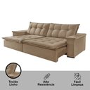 Ver imagem 4 de Sofá Estilo Linho 03 Lugares 02 Módulos de 120m B25cm Meu Sofá Online