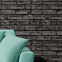 Ver imagem 1 de Papel de Parede 3d Adesivo Tijolo Preto Autocolante