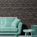 Ver imagem 3 de Papel de Parede 3d Adesivo Tijolo Preto Autocolante