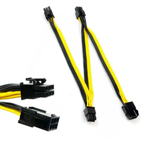 Cabo Adaptador Pci-e 6 Pinos para 3 Conectores 6 Pinos Triplo Gpu