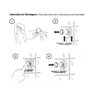 Toalheiro Rosto Lavabo Suporte Fixação Ventosa Preto Fosco Future - 3