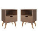 Ver imagem 1 de Mesas de Cabeceira Kit C/ 2 Unidades Estilo Retrô Berlin: Canela
