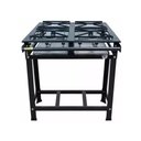Ver imagem 1 de Fogão Industrial 4 Bocas Standard Alta Pressão Grelhas Aço 30x30 P5 Mr Fogões
