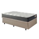 Ver imagem 4 de Cama Box com Baú Solteiro 88x188 com Colchão Adapto Molas Ensacadas Ecoflex Courino Linho