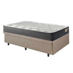 Cama Box com Baú Solteiro 88x188 com Colchão Adapto Molas Ensacadas Ecoflex Courino Linho - 4
