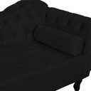Ver imagem 4 de Divã Recamier Namoradeira Larissa 150cm Suede Preto - Lm Decor
