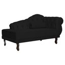 Ver imagem 2 de Divã Recamier Namoradeira Larissa 150cm Suede Preto - Lm Decor