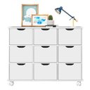 Ver imagem 1 de Nicho Organizador 9 Gavetas Branco Brilho - Qmovi