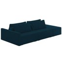 Ver imagem 1 de Sofá Ilha Modular com Puff para Sala Living 252cm Georgia K04 Veludo Azul - Mpozenato
