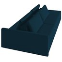 Ver imagem 6 de Sofá Ilha Modular com Puff para Sala Living 252cm Georgia K04 Veludo Azul - Mpozenato