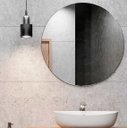 Ver imagem 5 de Espelho Redondo de Parede 50cm Vidro Lapidado Banheiro Quarto Sala