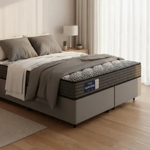 Cama Box com Colchão de Espuma D60 Double Face Guarda Costas Comfort Force Probel Queen 158cm