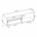 Ver imagem 4 de Rack para Tv até 60 Polegadas 1 Porta Tasu Freijó Trend/off White Tx - Pnr Móveis