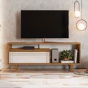 Ver imagem 1 de Rack para Tv até 60 Polegadas 1 Porta Tasu Freijó Trend/off White Tx - Pnr Móveis