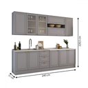 Ver imagem 6 de Cozinha Completa Dallas 11 Portas 3 Gavetas 100% Mdf Americana Cinza - Panorama Móveis