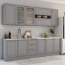 Cozinha Completa Dallas 11 Portas 3 Gavetas 100% Mdf Americana Cinza - Panorama Móveis - 1