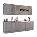 Ver imagem 4 de Cozinha Completa Dallas 11 Portas 3 Gavetas 100% Mdf Americana Cinza - Panorama Móveis