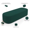 Ver imagem 4 de Kit 02 Puffs Decorativos Orgânicos para Living Quarto 140cm Doha W01 Bouclê Verde - Lyam Decor