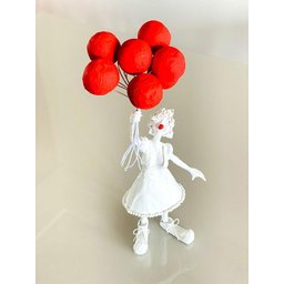 Escultura Palhaça. Palhaço. Decoração Artesanal. Feita À Mão - 5