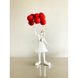 Escultura Palhaça. Palhaço. Decoração Artesanal. Feita À Mão - 3