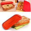 Ver imagem 1 de Assadeira Retangular de Vidro Grande 5,0 Lts C/tampa Marinex Nadir Figueiredo Vermelho