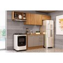 Ver imagem 1 de Cozinha Modulada Kappsberg Botanic Botanic 5 Peças (3aéreos+1balcão+1complemento) M662 Nogueira/