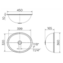 Ver imagem 5 de Cuba Oval de Embutir 450x360x165mm para Lavatório Standard Branco Docol