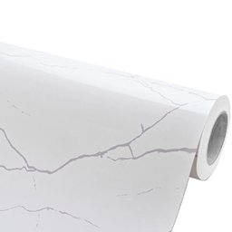 Papel de Parede Mármore Alba Pietra Branco Cinza Vinil Adesivo Impermeável Pia Box Mesa Banheiro - 6