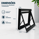 Ver imagem 3 de Vitro Janela 50x50 Aço Galvanizado Basculante sem Grade Max Ar Banheiro sem Vidro Preto Lh Móveis