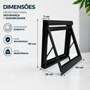 Ver imagem 3 de Vitro Janela 50x50 Aço Galvanizado Basculante sem Grade Max Ar Banheiro sem Vidro Preto Lh Móveis