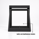 Ver imagem 6 de Vitro Janela 50x50 Aço Galvanizado Basculante sem Grade Max Ar Banheiro sem Vidro Preto Lh Móveis