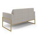 Ver imagem 7 de Sofá 2 Lugares Namoradeira Industrial Alta Dourado Marisa Bouclê Cinza D03 - D’Rossi