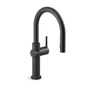 Misturador Monocomando Kohler Crue Bica Alta com Bico Extensível 22972br Preto